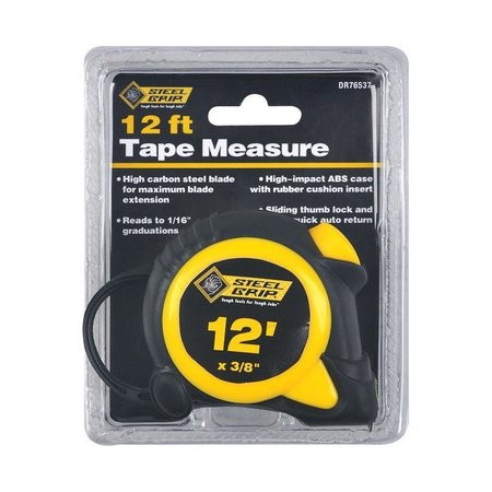 STEEL GRIP Tape Measr Rubr 3/8"X12' DR76537
